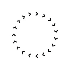 Poster - Spin arrow circle. Recycle arrown round frame