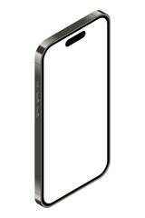 Wall Mural - realistic smartphone mockup. isometric smartphone set. 3d mobile phones with blank screen. vector il