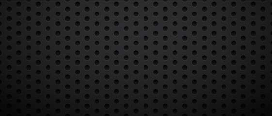Wall Mural - Dark background hole metal perforated vector