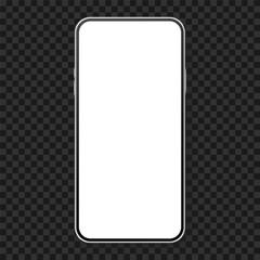 Poster - Mobile phone vector mockup. Blank smartphone