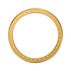 Poster - Golden ring vector . Gold circle frame