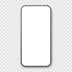 Poster - Mobile phone vector mockup. Blank smartphone