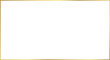 © i_fleurs - Rectangle gold frame for web presentation, thumbnail ,banner , luxury horizontal border, png with transparent background.