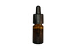 CBD Oil bottle isolated on white background. Cannabis sativa extract. Alternative medicine.