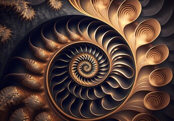 Poster - Abstract fractal. Fractal art background for creative design. Creative illustration for design, Generative AI