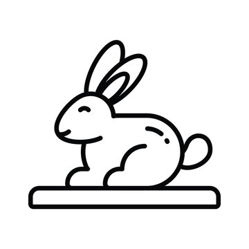 Well designed icon of rabbit, concept icon of pet animal in trendy style