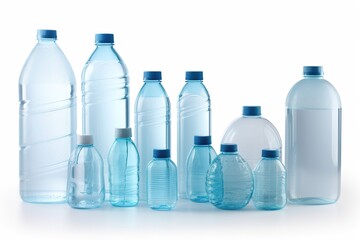 Poster - bottled water isolated on white background. Generated by AI.