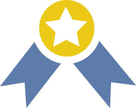 Premium Label Certificate and award ribbion icon 