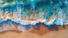 Ocean Waves Background. Generative AI