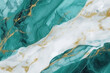 © ADDICTIVE STOCK - Generative AI illustration of turquoise and white marble texture background with cracked gold details