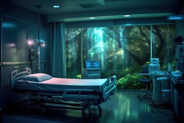 Wall Mural - Hospitals and medical centers have a very characteristic professional photography ai generated