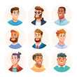© YG Studio - Man avatar characters collection. Male avatars in cartoon style