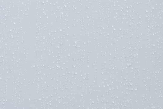 Wall Mural - water drops on white surface, wet background