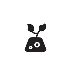 Fototapete - plant leaf pot