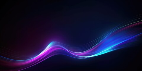 abstract flowing neon color wave lights background. generative ai aig21.