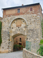 Wall Mural - Porta delle Farine Gate still standing in the medieval town of Montepulciano, Italy