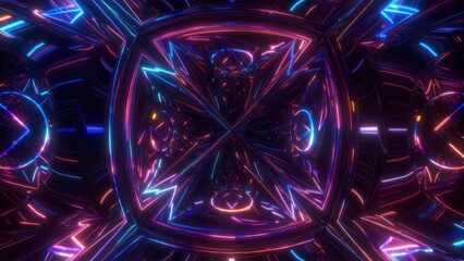 Wall Mural - Abstract neon VJ loop