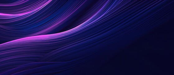 Wall Mural - Purple Waves on Dark Background for presentation design. Suit for business, corporate, institution, party, festive, seminar, and talks