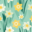 cute simple narcissus pattern, cartoon, minimal, decorate blankets, carpets, for kids, theme print design
