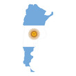 Argentina map vector illustration National flag of Argentina nationalist concept