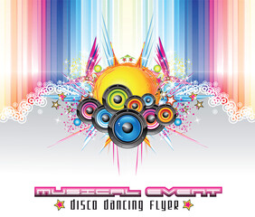 Sticker - Dance and Music Event Background for poster or flyers