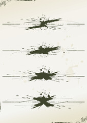 Wall Mural - grunge page rules made from splashes - vector illustration