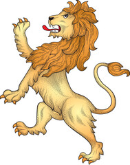 Sticker - Rampant lion vector