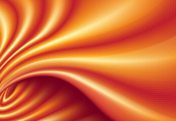 Wall Mural - Vector illustration of orange funky futuristic background imitating smooth silk cloth