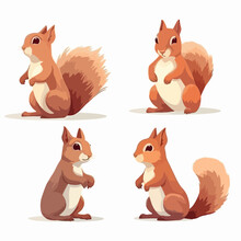 Artistic Squirrel Illustrations Capturing Their Playful And Acrobatic Nature.
