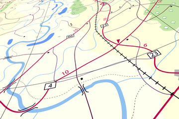 Poster - Editable vector illustration of a generic roadmap without names