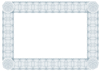 Poster - classic guilloche border for diploma