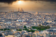 Paris aerial panorama with Mont Martre and Sacre Coeur