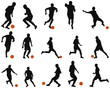 © Designpics - Collection of different football (soccer) silhouettes. Vector illustration.