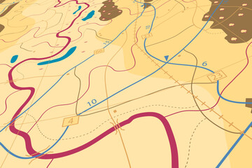 Poster - Editable vector illustration of a generic roadmap without names