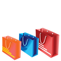 Poster - Realistic illustration of  packet for shopping - vector