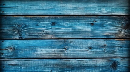 Wall Mural - Blue wooden planks background. Backdrops of wooden planks. Created with Generative AI technology.