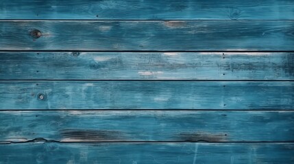 Wall Mural - Blue wooden planks background. Backdrops of wooden planks. Created with Generative AI technology.