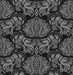 Canvas Print - Vector beauty royal decorative seamless floral ornament