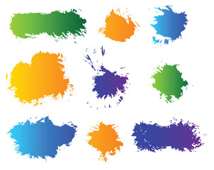 Wall Mural - Vector set of color blots