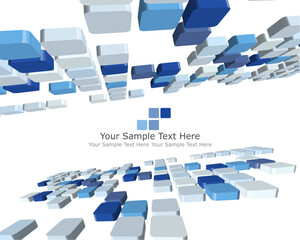 Poster - Abstract 3d checked  business background for use in web design