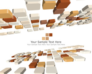Poster - Abstract 3d checked  business background for use in web design