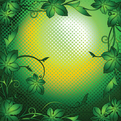 Sticker - floral background, this  illustration may be useful  as designer work