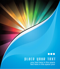 Poster - Rainbow Lights Furitistic Business Card Background