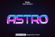 astro text effect blue color graphic style and editable.