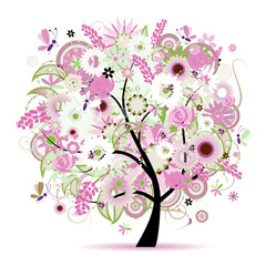 Wall Mural - Floral tree beautiful