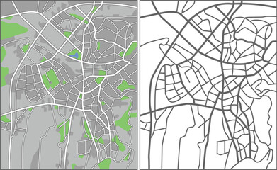 Poster - Illustration city map of Ankara in vector.