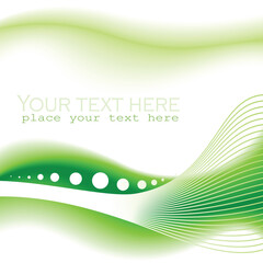 Poster - abstract background green wave,  this illustration may be useful as designer work
