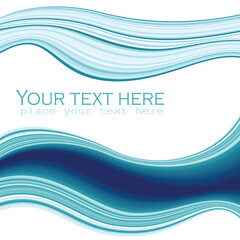 Poster - abstract wave background,  this illustration may be useful as designer work