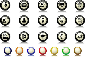 Wall Mural - Communication icons Billiards  series