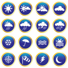 Wall Mural - vector collection of weather icons